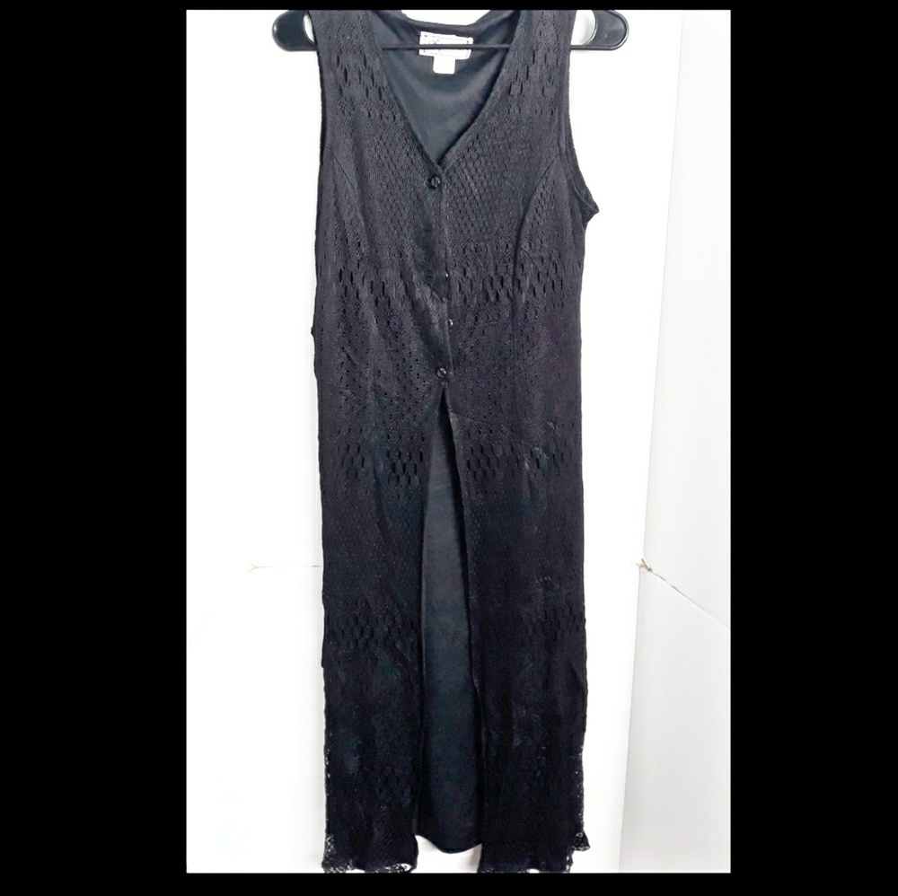 Superstition N.YLong vintage lace  sleeveless vest